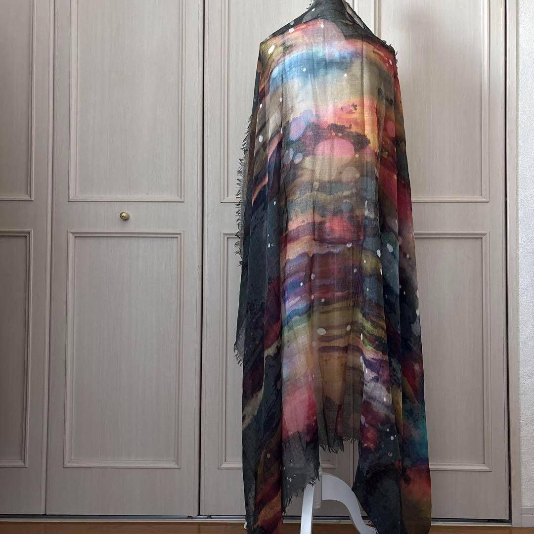 極美品】フェラガモ シルク イタリア製 熱帯魚 大判スカーフ ストール