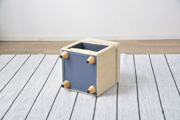 【ペットハウススツール】 スツール ペットハウス ペットベット 犬 猫 ペット クッション付き 脚付き 天然木 かわいい 収納 スクエア