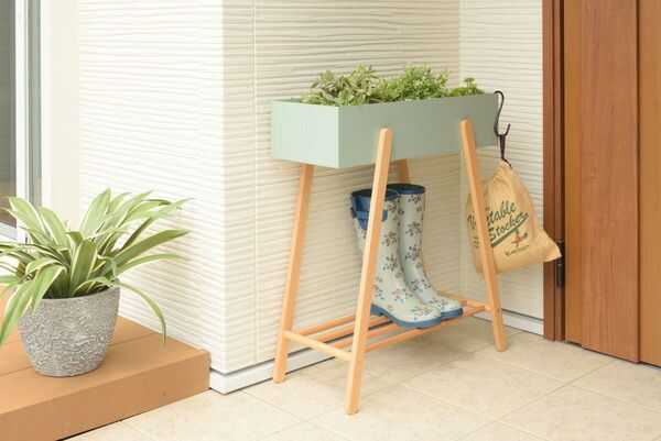 プランタースタンド プランター スタンド プランターボックス ラック 長方形 観葉植物 植物 フェイクグリーン 収納 雑貨 ナチュラル 北欧 かわいい 天然木 木製 室内 室外 玄関 ガーデニング ホワイト グリーン シンプル