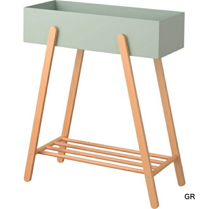 プランタースタンド プランター スタンド プランターボックス ラック 長方形 観葉植物 植物 フェイクグリーン 収納 雑貨 ナチュラル 北欧 かわいい 天然木 木製 室内 室外 玄関 ガーデニング ホワイト グリーン シンプル