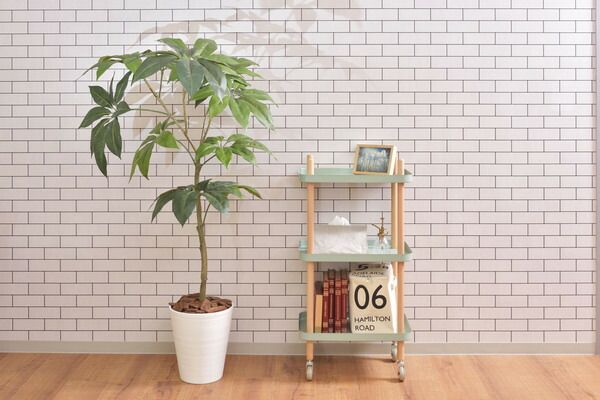 ワゴン 3段 3D マルチワゴン キッチンワゴン サイドテーブル ナイトテーブル ベッドサイド キャスター トレー 木製 天然木 北欧 ナチュラル シンプル かわいい 収納 収納棚 棚 ラック マルチラック オープンラック ホワイト グリーン