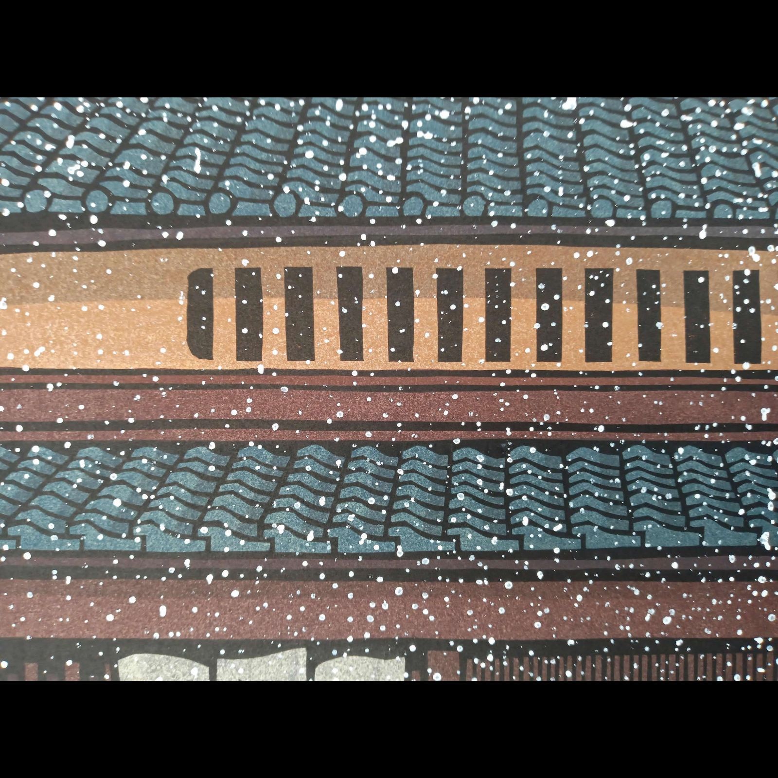 [真作]創作版画　西嶋勝之先生木版画「如月」サインあり　無限定　☆送料無料 真作]創作版画 西嶋勝之先生木版画「如月」サインあり 無限定 ☆送料