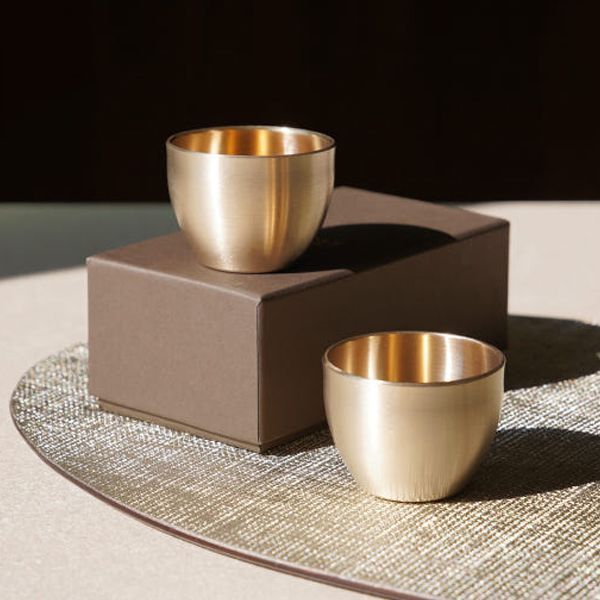 真鍮食器】 韓国風ソジュ グラス「星明かり」1+1セット - メルカリ