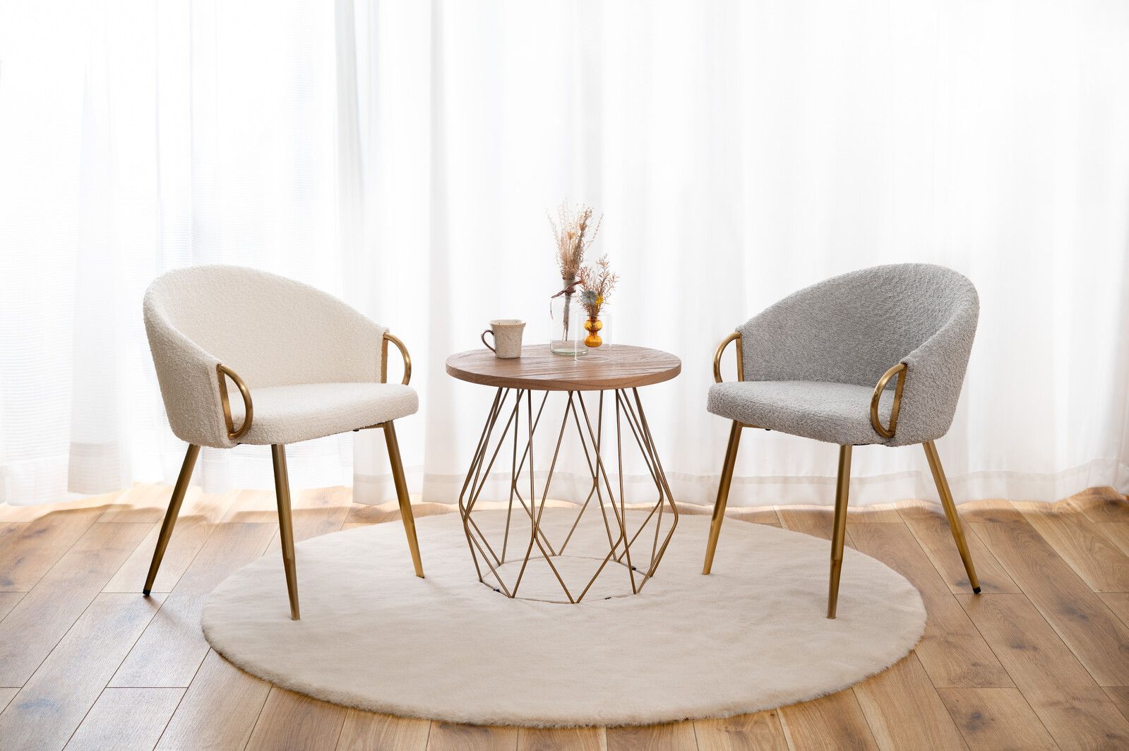 2脚セット メッキ加工 おしゃれ アームチェア ダイニングチェア ラウンジチェア チェア おしゃれ リビング MARWIL-DEMENAGEMENTS_CH