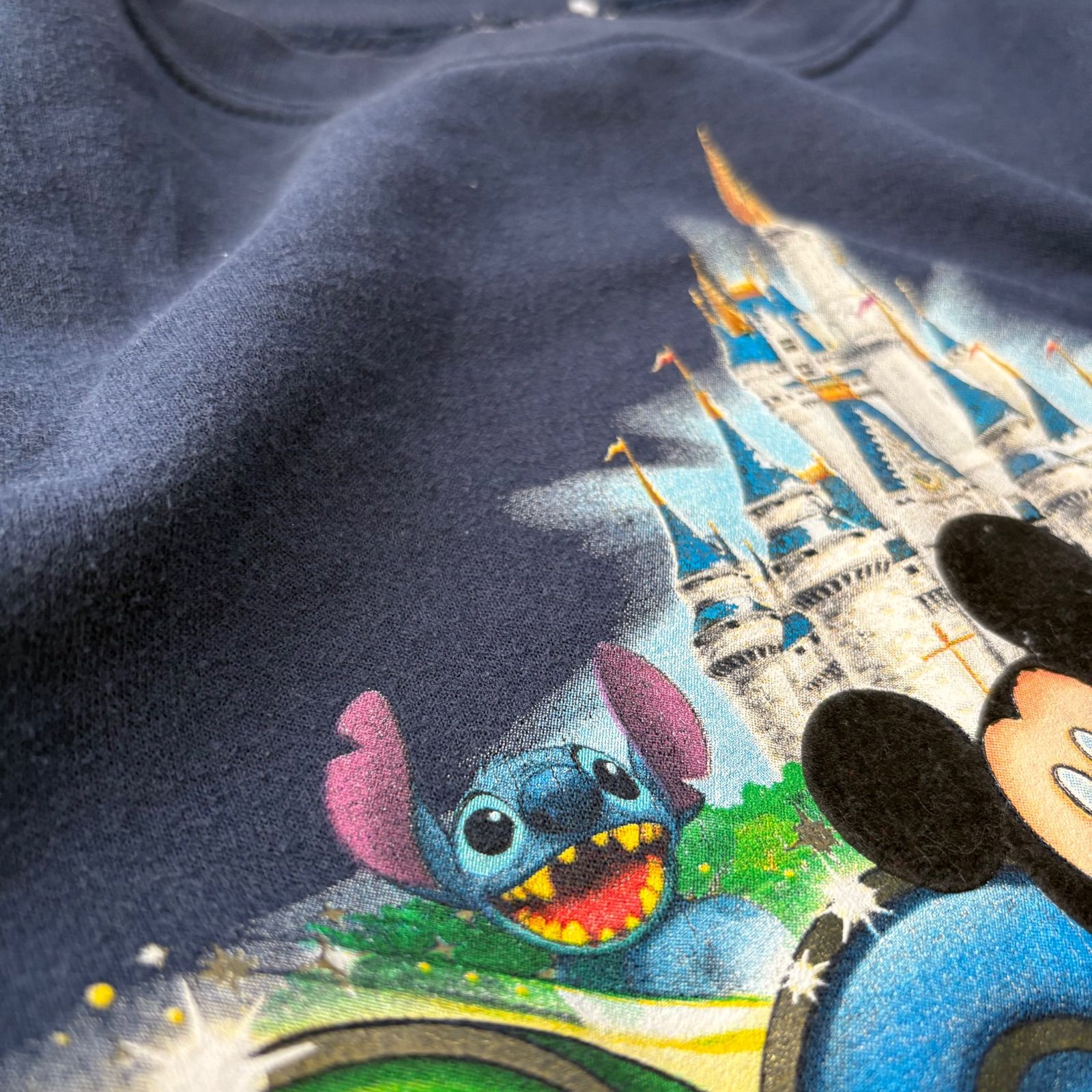 スウェット 古着 2007 Disney ウォルト・ディズニー・ワールド 紺色 