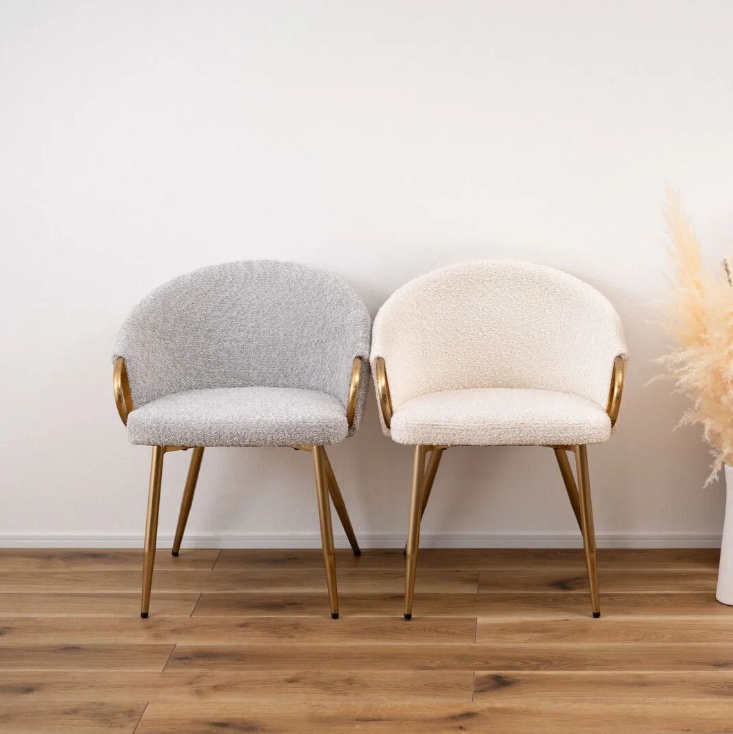 2脚セット メッキ加工 おしゃれ アームチェア ダイニングチェア ラウンジチェア チェア リビング