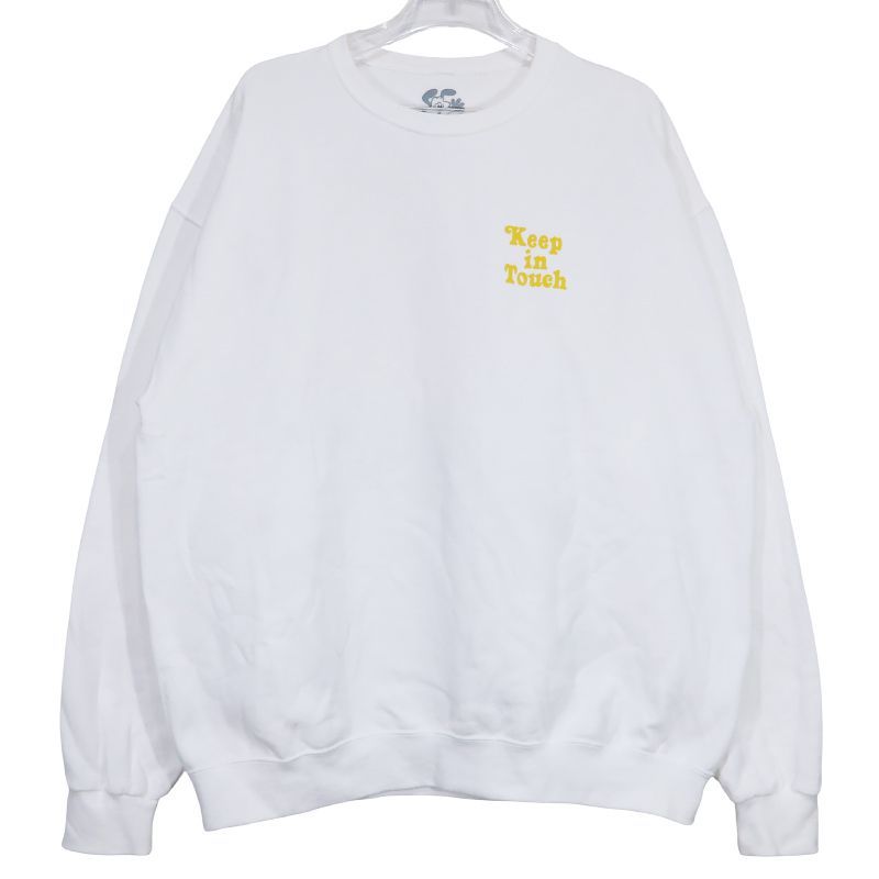 VERDY ヴェルディ x Kit Gallery キット ギャラリー KEEP IN TOUCH SWEAT CREW スウェット クルーネック トップストレーナー ホワイト サイズXL novz