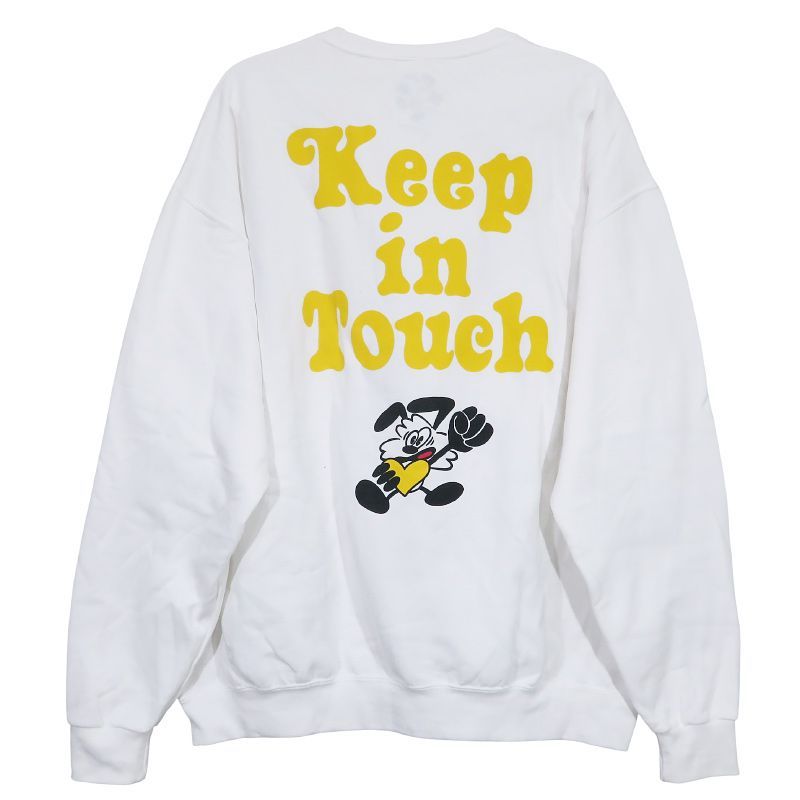 VERDY ヴェルディ x Kit Gallery キット ギャラリー KEEP IN TOUCH SWEAT CREW スウェット クルーネック トップストレーナー ホワイト サイズXL novz