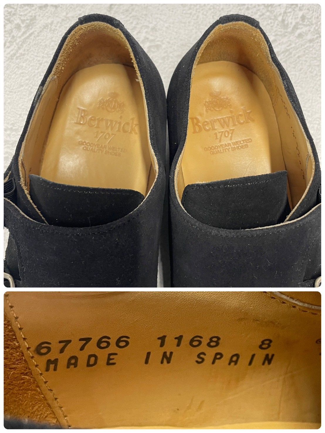 美品】Berwick バーウィック 1168 Double Monk Strap ダブルモンク