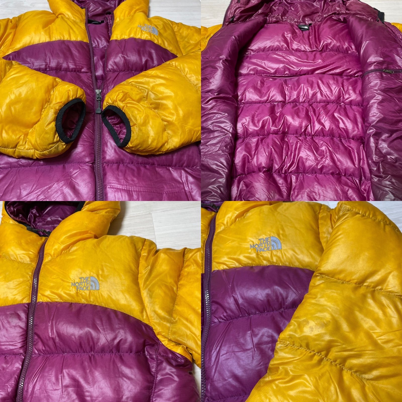訳あり THE NORTH FACE ザノースフェイス ダウンジャケット M イエロー 