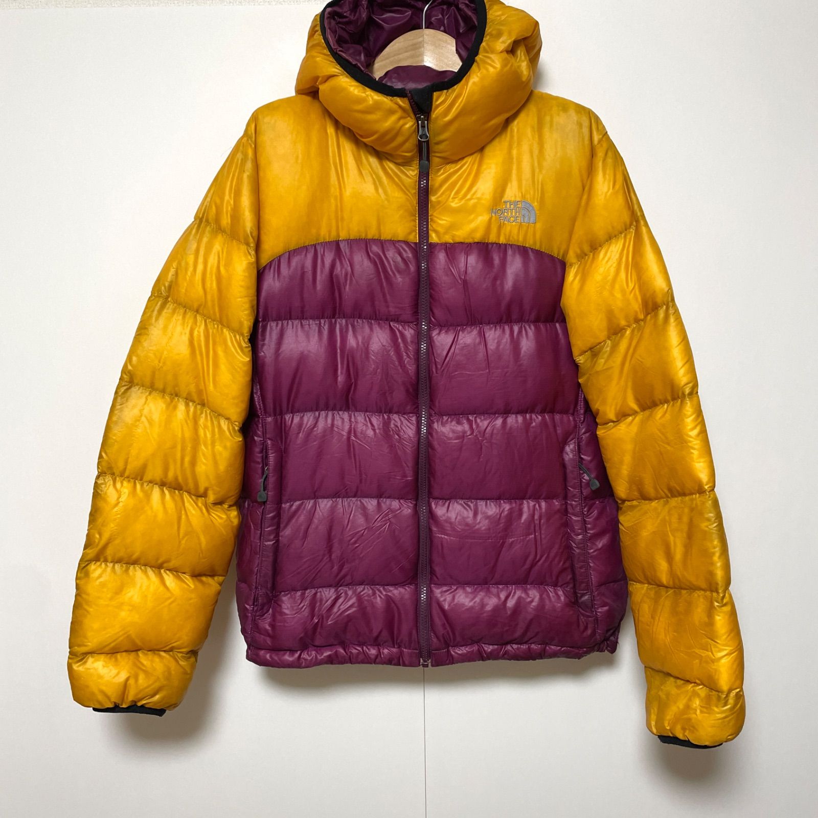 訳あり THE NORTH FACE ザノースフェイス ダウンジャケット M イエロー 