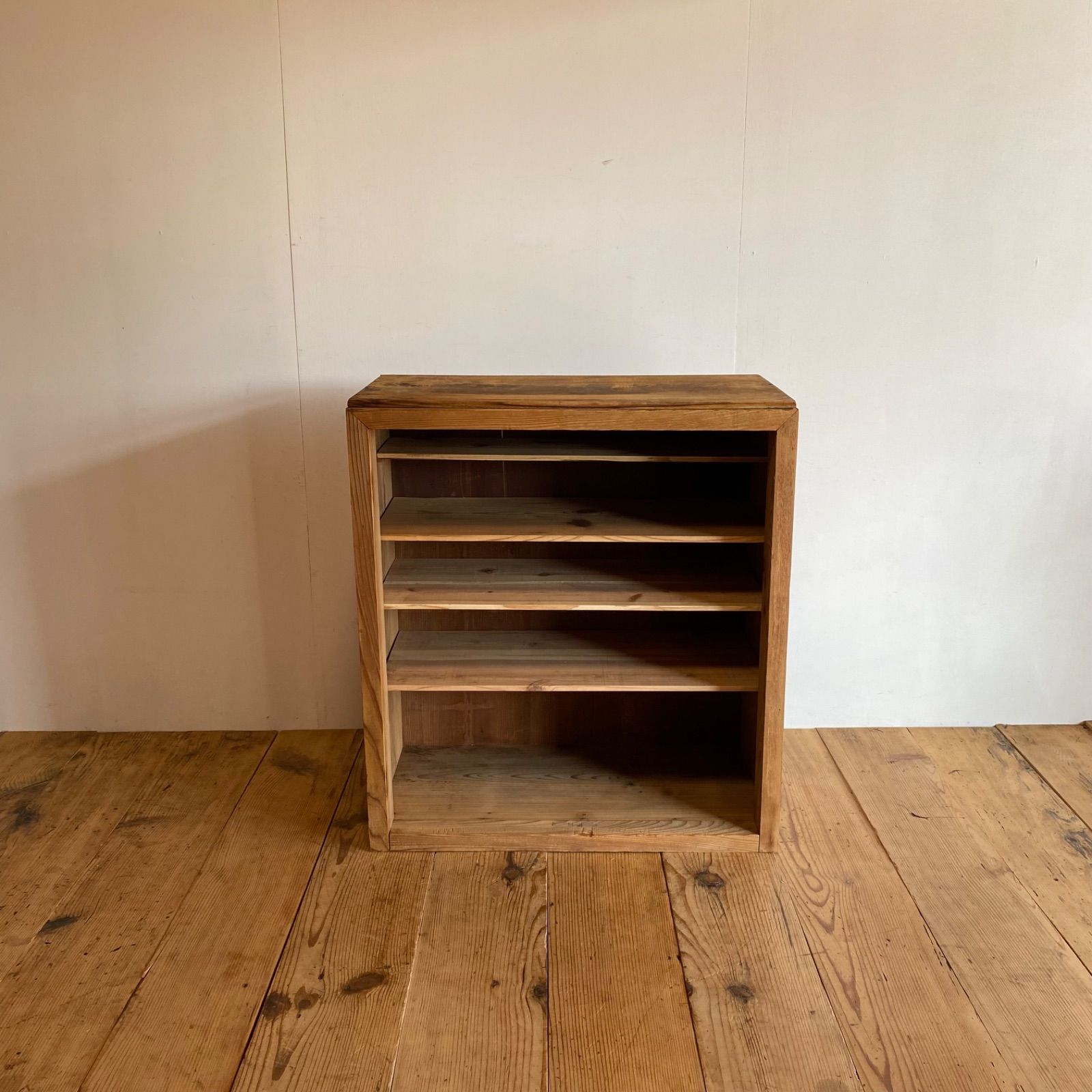 アンティーク チェスト 本棚 収納棚 食器棚 無垢材 無塗装 y205