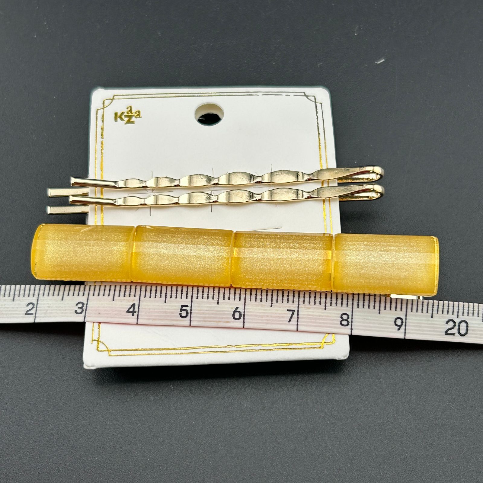 新品】定価1870円 ヘアアクセサリー ヘアクリップ＋ヘアピン イエロー