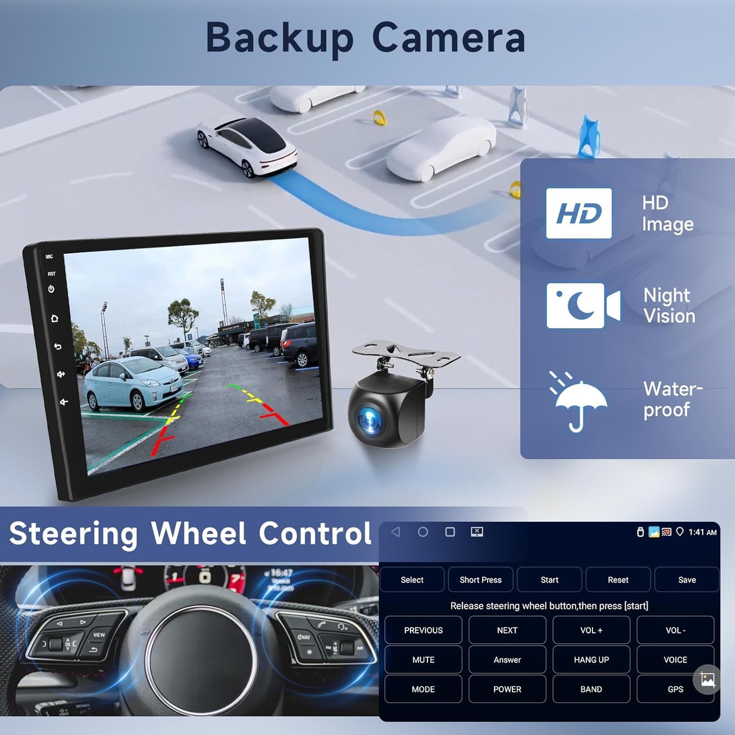 4G 64G カーオーディオ ッチスクリーン ラジオWiFi FM RDS Q USB SWC AHD BRIGHTFACE_UK