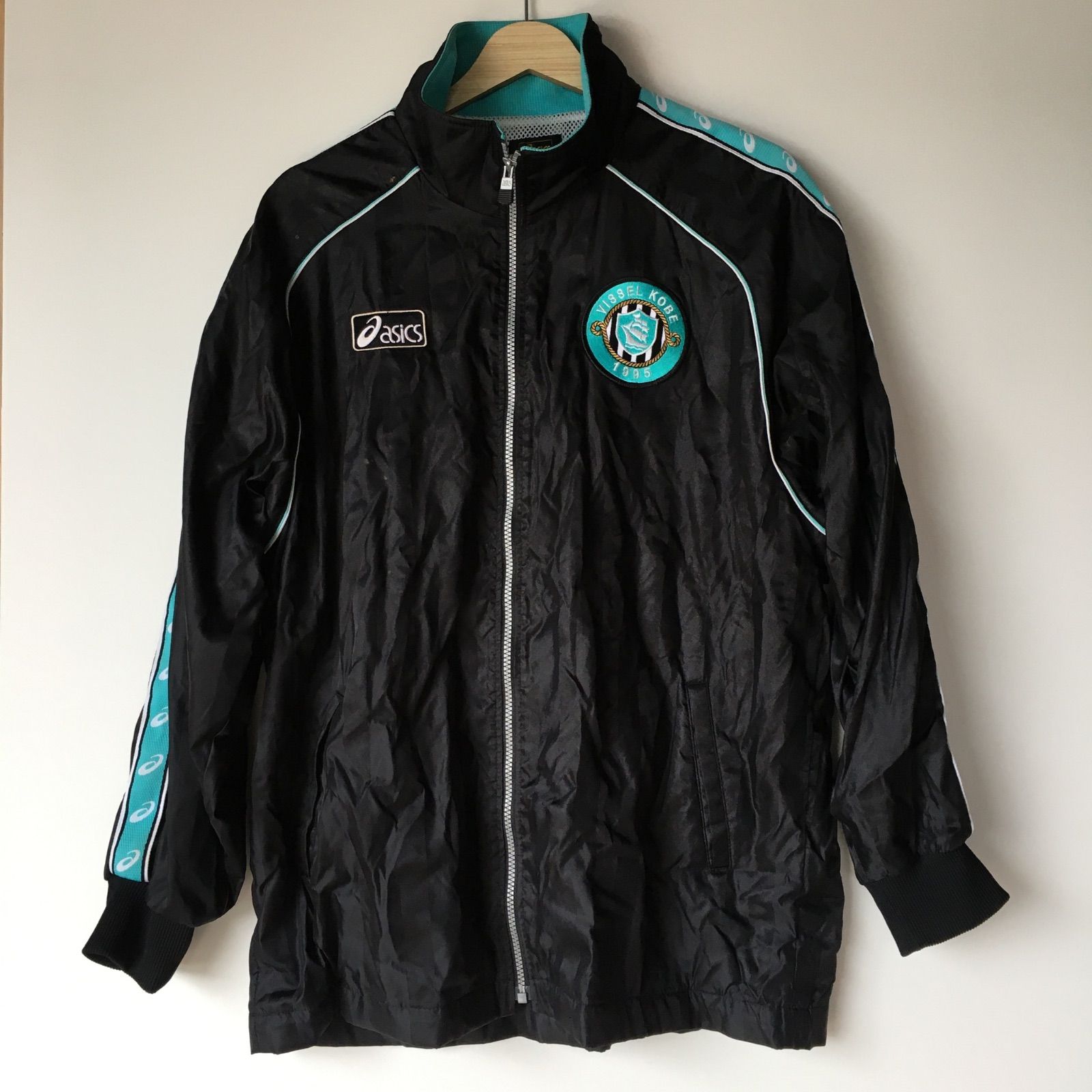 アシックス ヴィッセル神戸 トラックジャケット ブラック/ミント