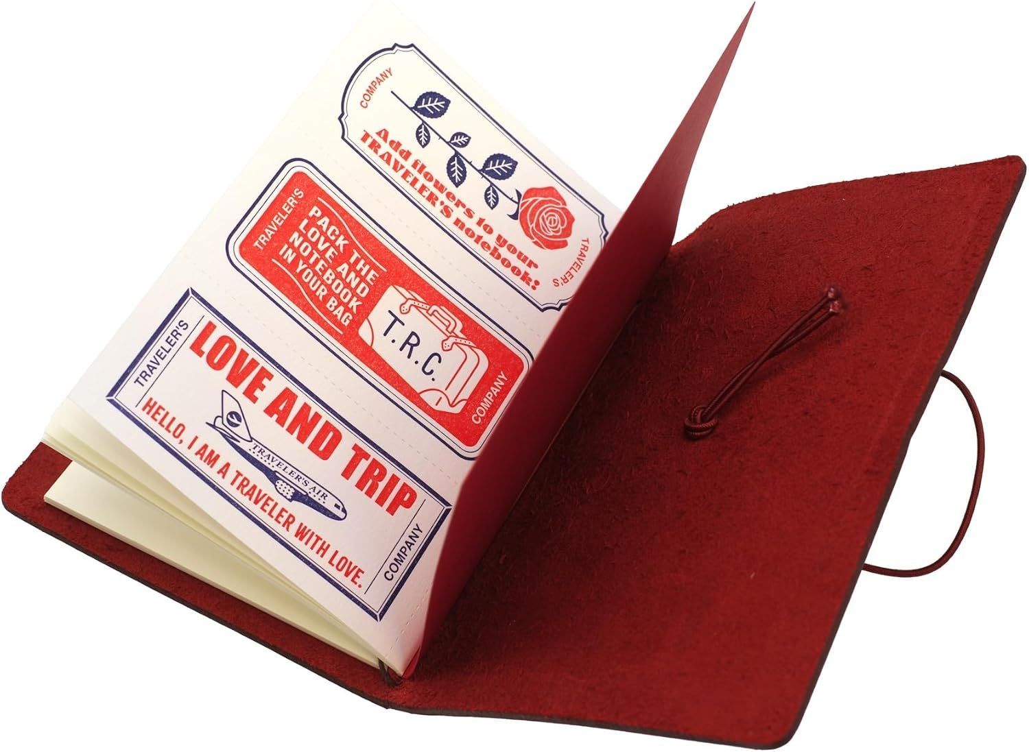 トラベラーズノートカバー　LOVE AND TRIP パスポートサイズ TRAVELER'S notebook Passport Size LOVE AND TRIP Red / レッド