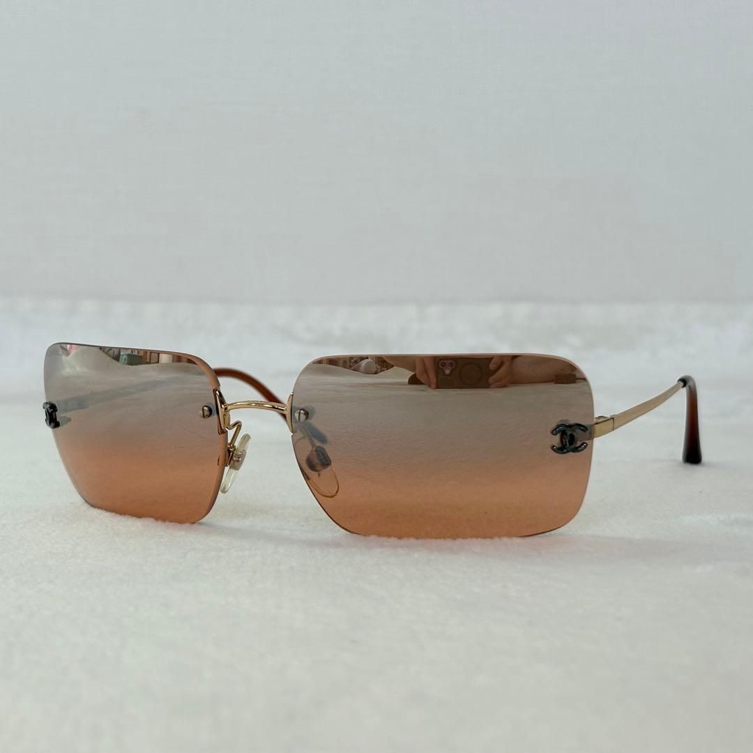 美品 CHANEL シャネル リムレス ココマーク サングラス - メルカリ