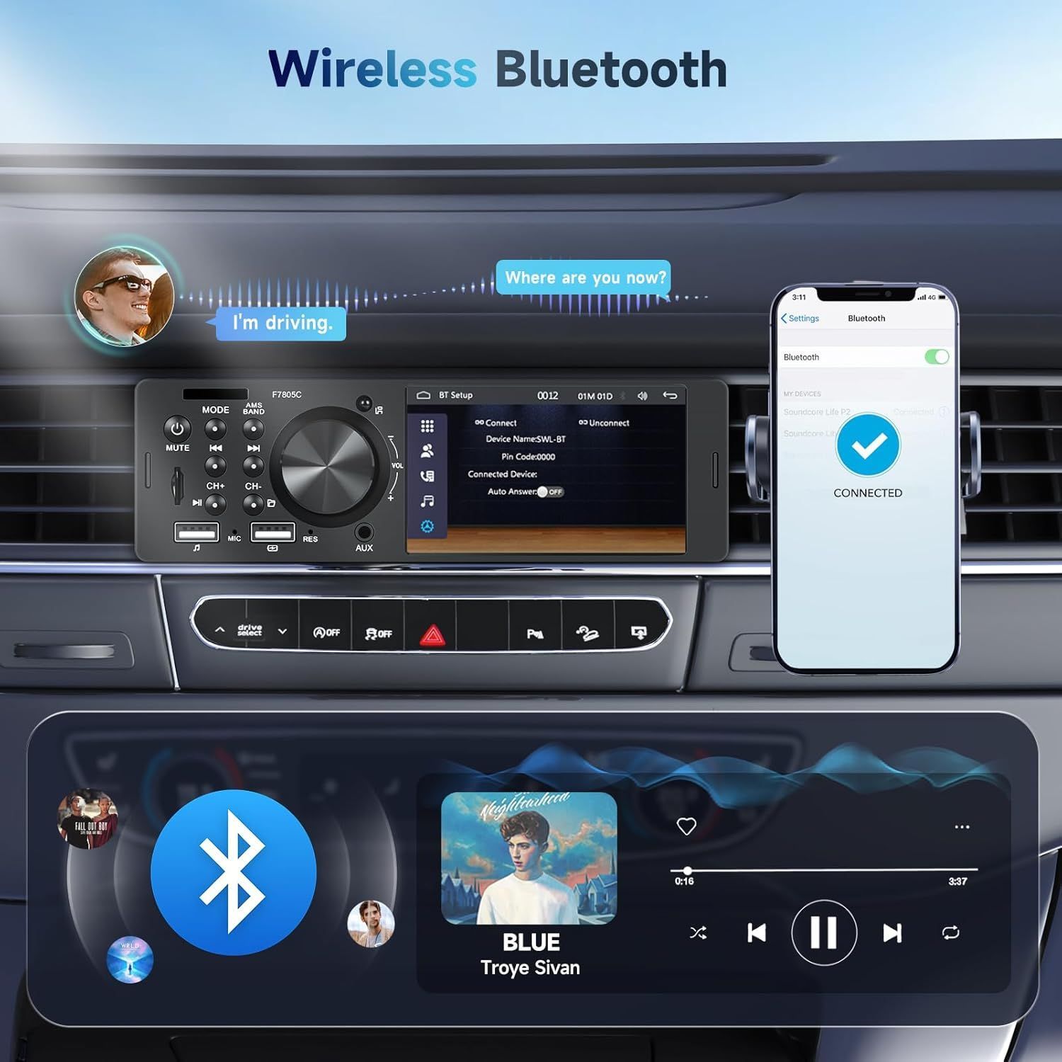 Bluetooth対応 CarPlay