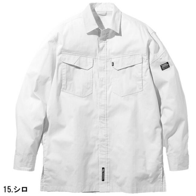 種類7：10 サックス/S 寅壱 比翼綿シャツ 1021-125 | 長袖シャツ 作業用