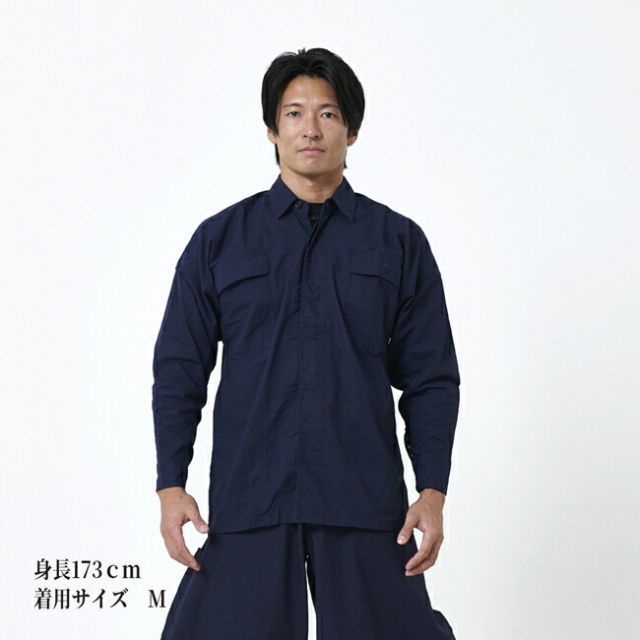 種類9：4 紺/4L(＋1000円) 寅壱 トビシャツ 1016-301 | 長袖シャツ 作業用