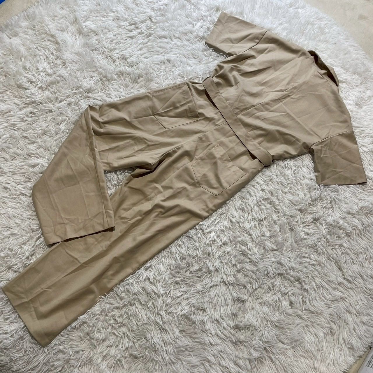 訳あり価格】AMERI（アメリ） 半袖ジャンプスーツ スーツ地 