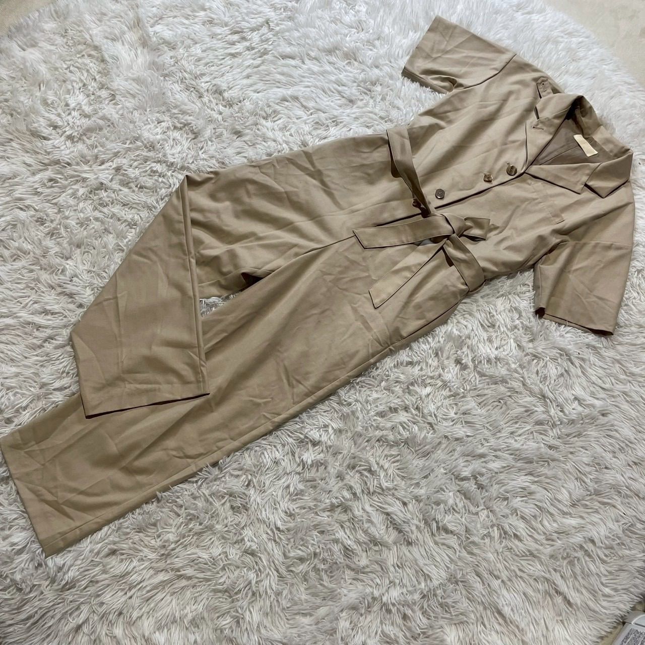 訳あり価格】AMERI（アメリ） 半袖ジャンプスーツ スーツ地 