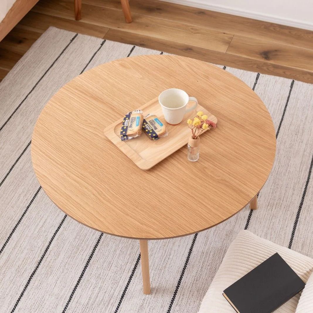 天然木 北欧風 ラウンドテーブル 直径75cm 円形テーブル リビングテーブル テーブル 1人暮らし 2人暮らし