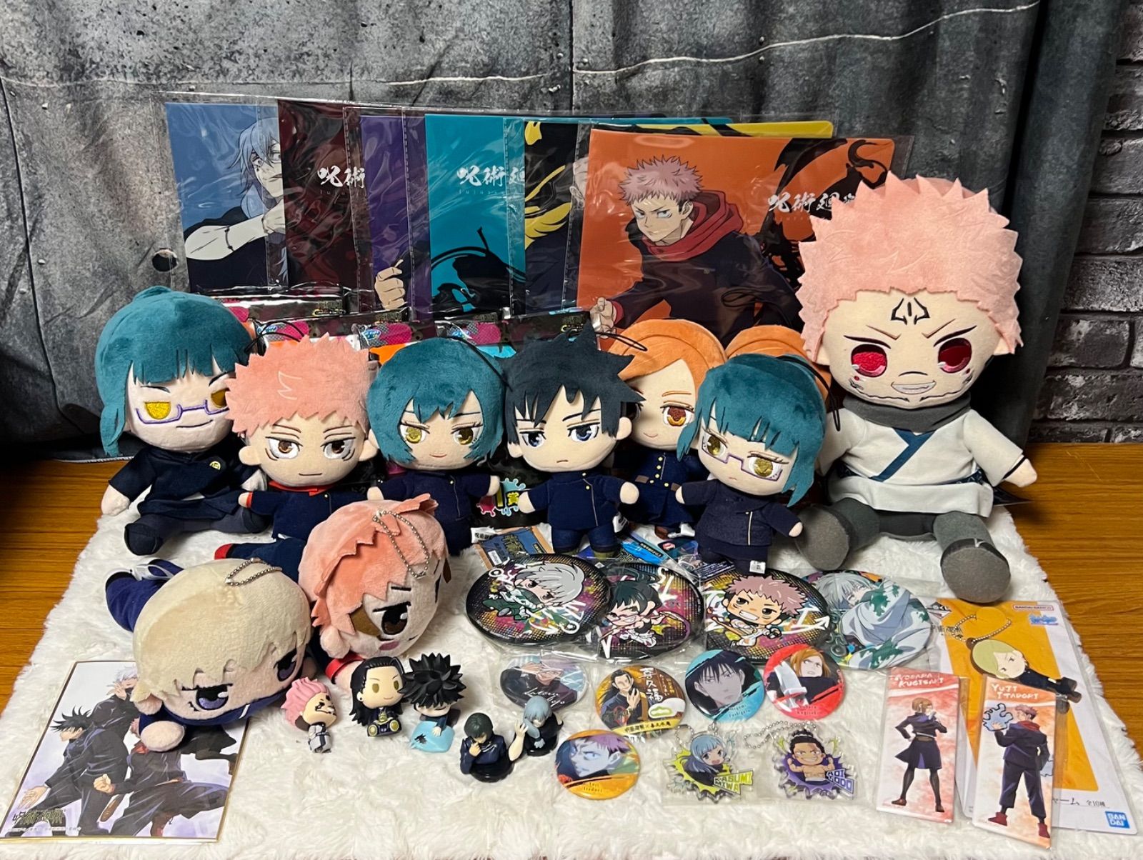 呪術廻戦 グッズ まとめ売り ぬいぐるみ クリアファイル フィギュア 缶