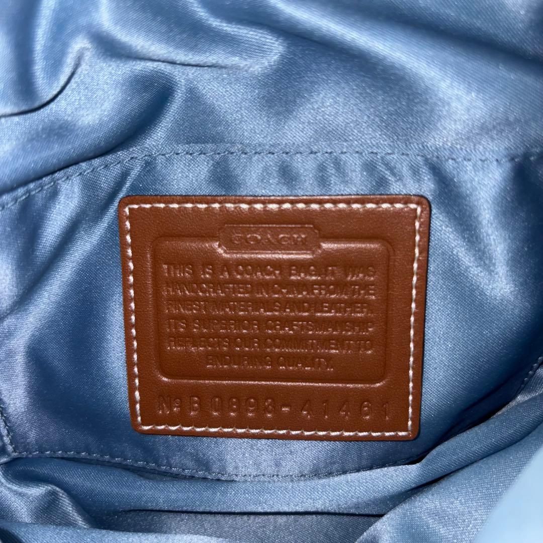 美品 Coach Denim Patchwork Accessory Pouch - メルカリ