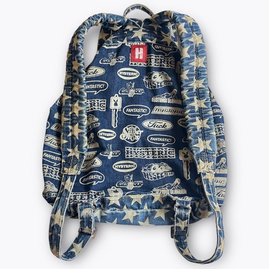 90s~】HYSTERIC GLAMOUR スター 総柄 デニム リュック - メルカリ