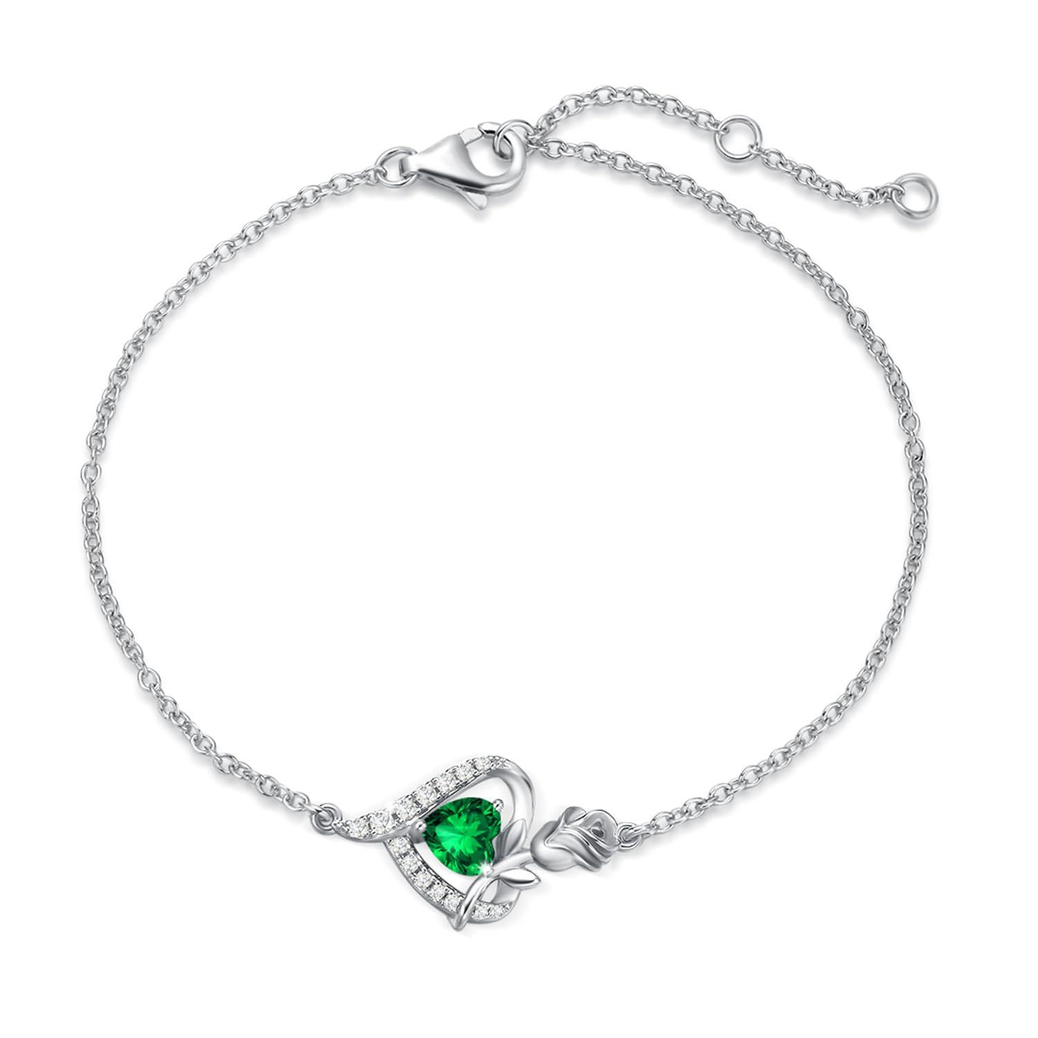 新商品 ギフト お返し ジュエリー ホワイトデー シルバー プラチナメッキ モチーフ 誕生日 薔薇 クリスマス パワーストーン 12ヵ月 プレゼント 誕生石 レディース ラッピング用品付き ブレスレット