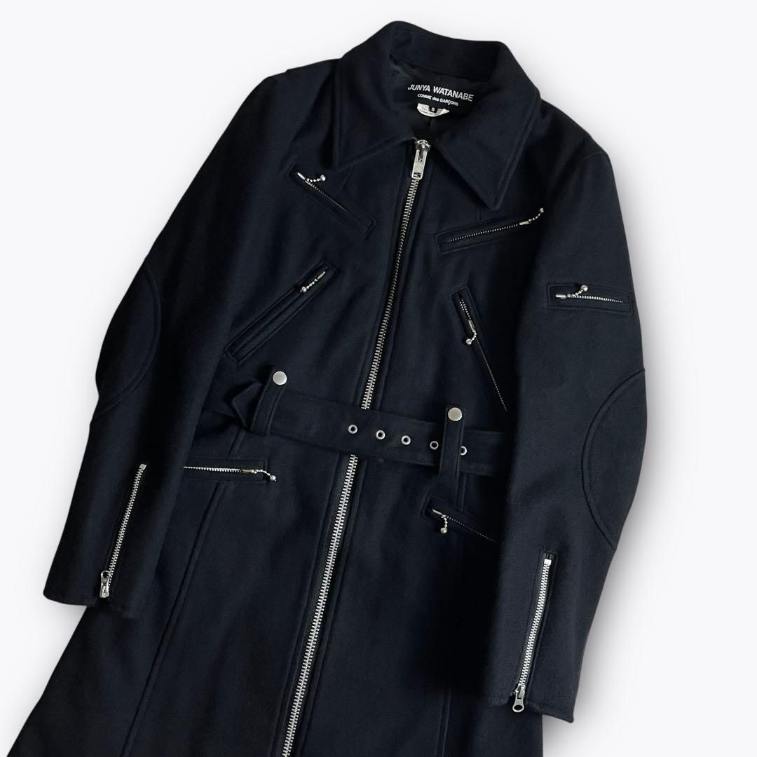 07AW】ジュンヤワタナベコムデギャルソン ウールライダースコート