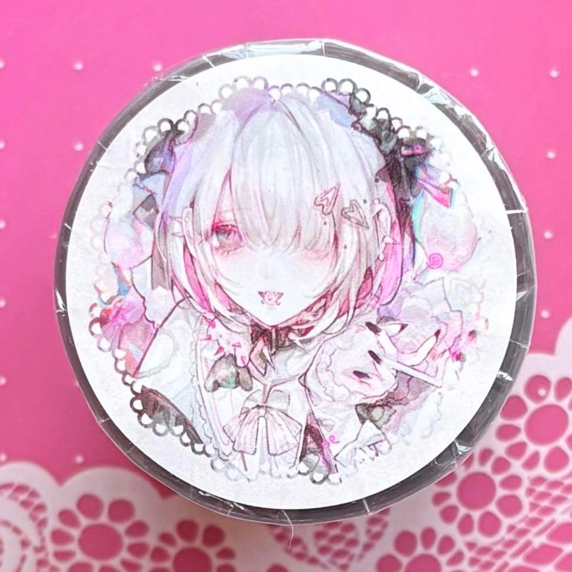 贝壳银 6.5cm×10m 甜吻 海外マスキングテープ 海外マステ 人物 - メルカリ