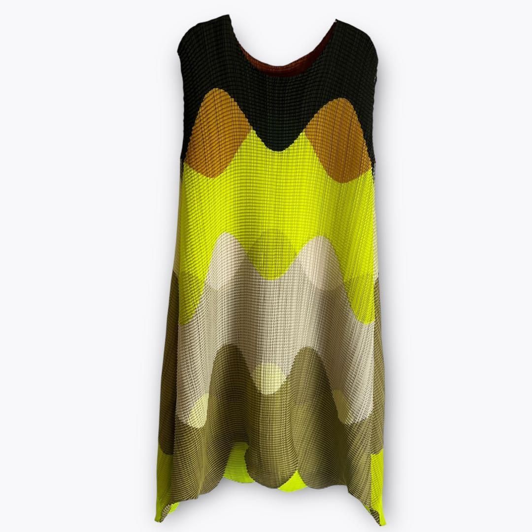 16 ss ISSEY MIYAKE プリーツワンピース ノースリーブ