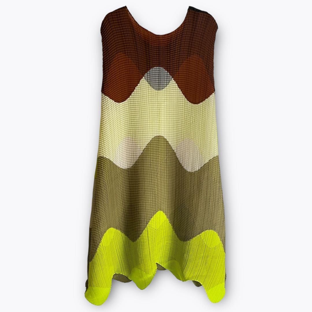 16 ss ISSEY MIYAKE プリーツワンピース ノースリーブ