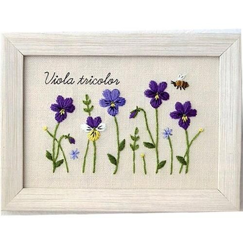 5営業日で発送 COSMO コスモ 刺しゅうキット 青木和子 12か月の植物手帖 ビオラ 542010 入数 5