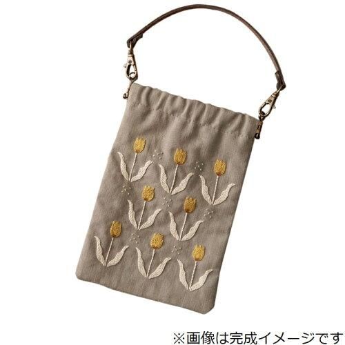 5営業日で発送 COSMO コスモ ボタニカル刺しゅうキット チューリップのばねぐちポーチ 92903 入数 5