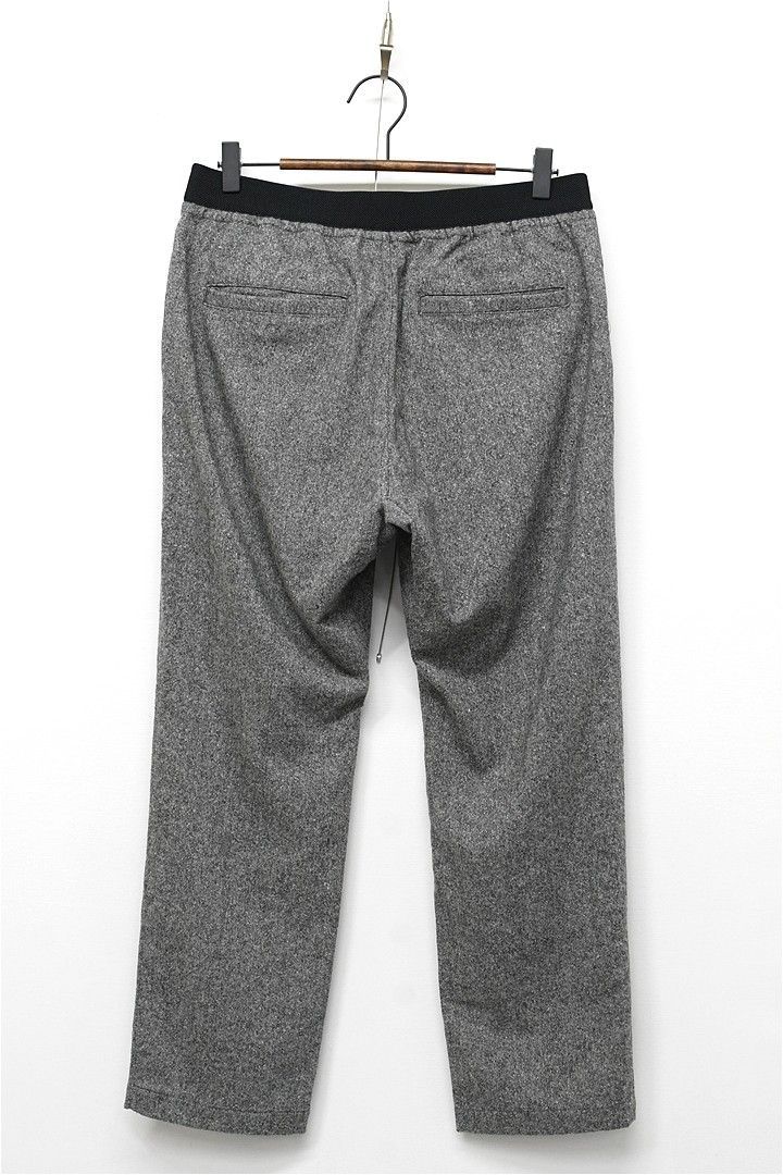 Q 368 NUMBER M ツイード イージーパンツ ウエストゴム 46 グレー