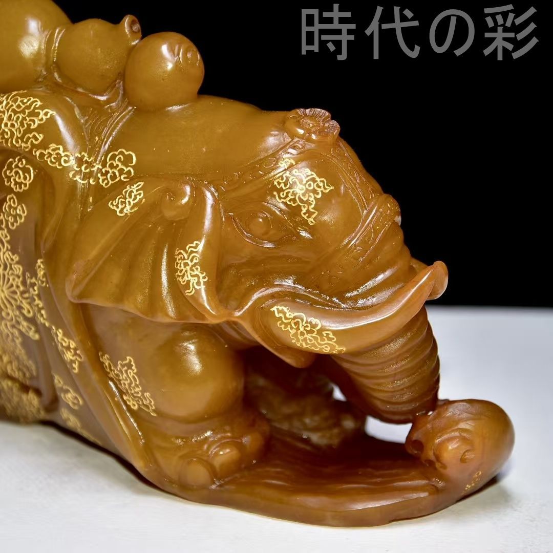 中国古美術 旧蔵珍品 寿山田黄石 彫刻擺件 篆刻家尚均 庚申年作 血絲紋