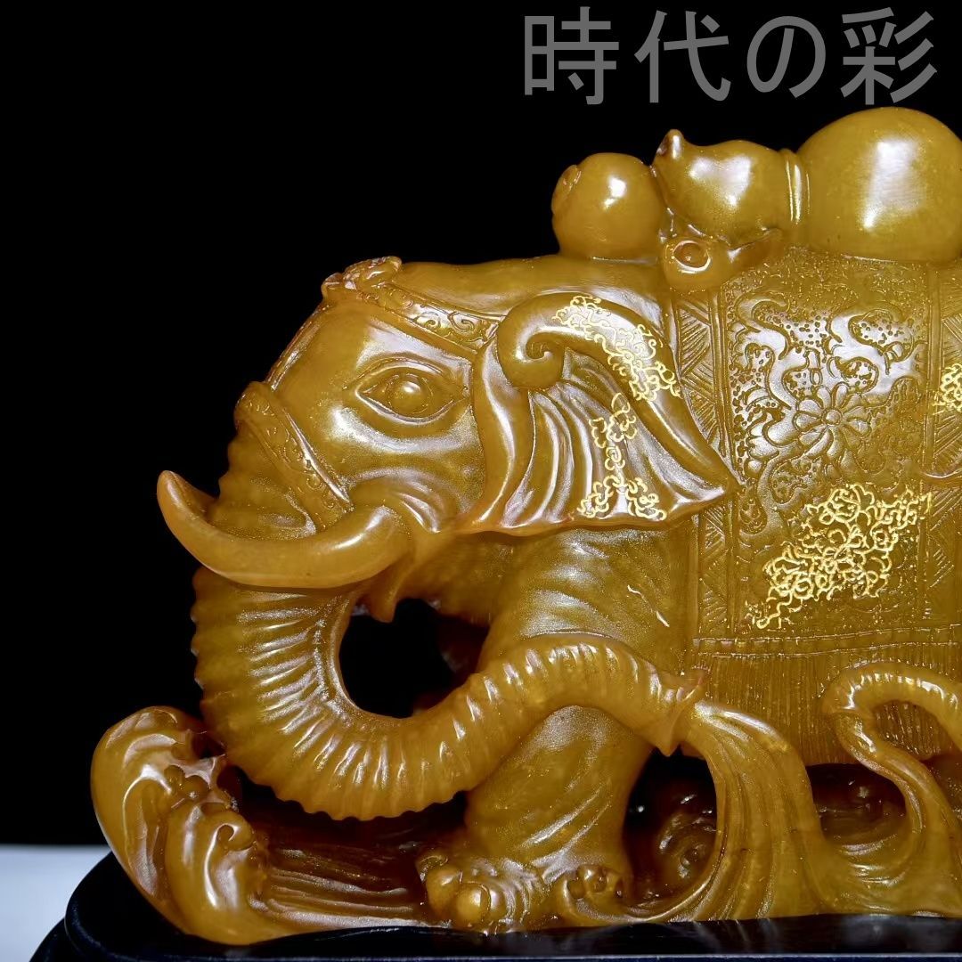 中国古美術 旧蔵珍品 寿山田黄石 彫刻擺件 篆刻家尚均 庚申年作 血絲紋