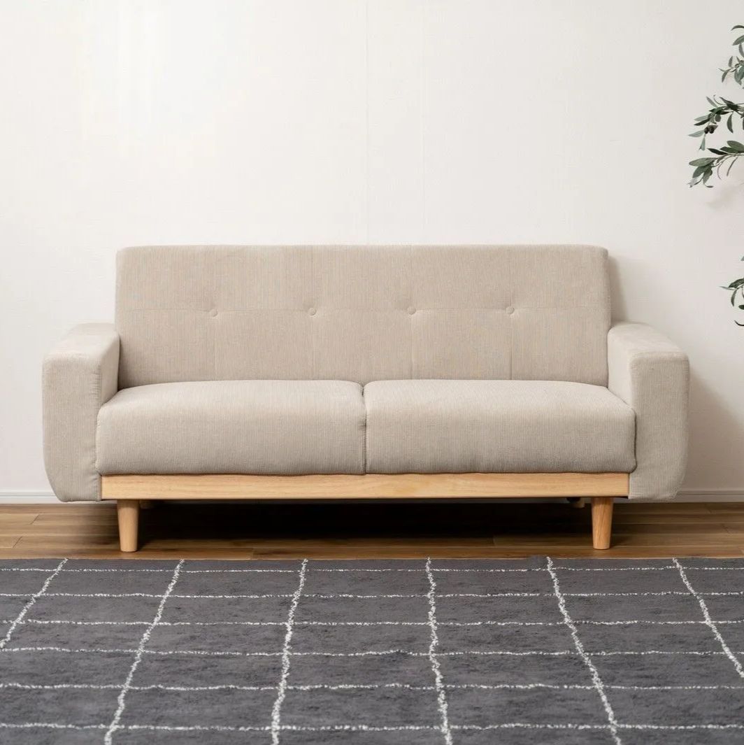 肘掛け付 ファブリックソファ