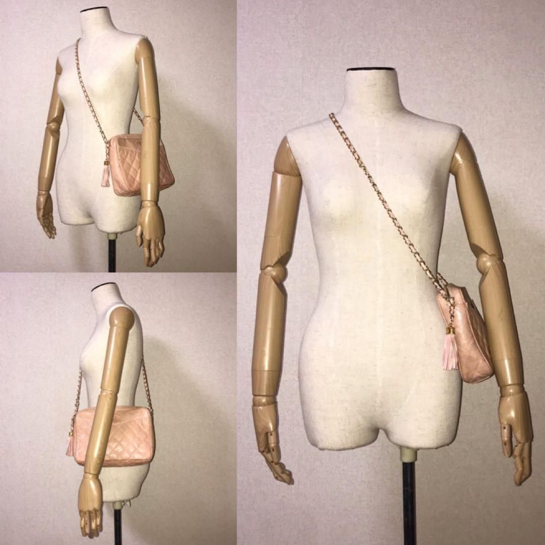 シャネル リザード マトラッセ フリンジ タッセル チェーン ショルダー