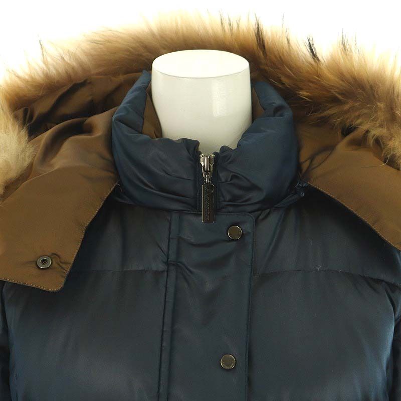 Aquascutum アクアスキュータム ダウンコート ブラウン サイズ8 中古・古着通販】Aquascutum (アクアスキュータム) ダウンコート