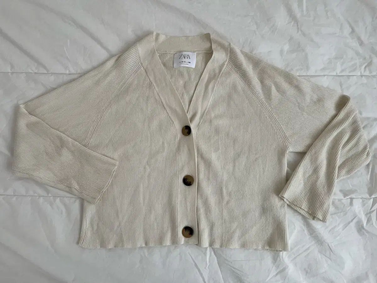 新品️ZARA️KIDS 13-14️カシュクールカーディガン️ベージュ ザラ ZARA カーディガン ニット セーター カシュクール ボリューム