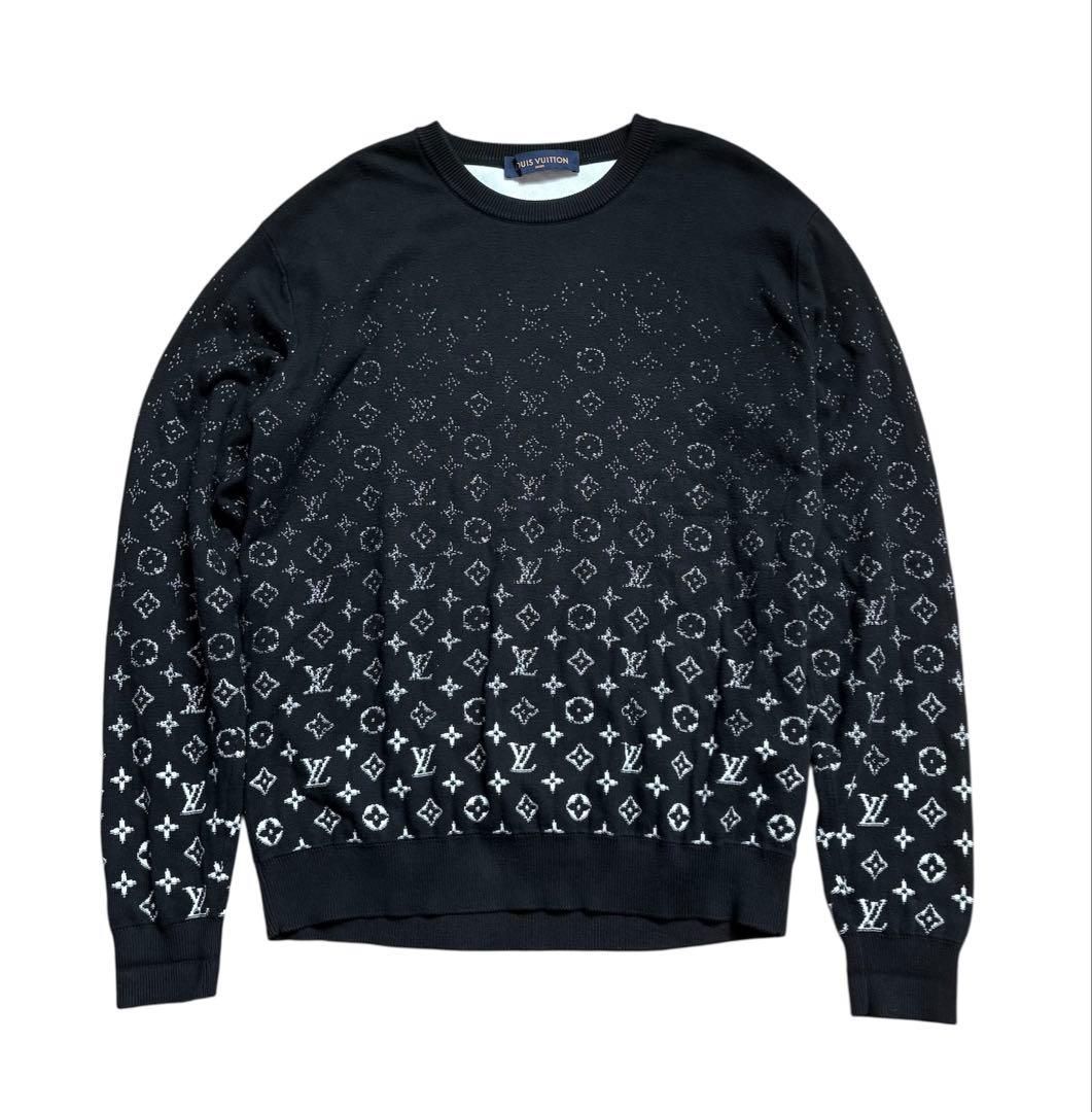 LOUIS VUITTON グラデーション モノグラム 長袖ニット セーター