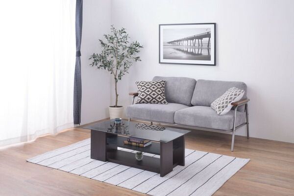 ローテーブル センターテーブル 約幅90×奥行45×高さ32cm マーブル