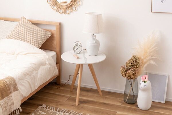 【ラウンドサイドテーブル】大理石調 大理石 韓国インテリア シンプル おしゃれ スタイリッシュ 50×50 丸テーブル テーブル ラウンドテーブル サイドテーブル 机 つくえ 韓国 北欧 ストーン