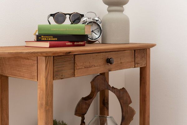 コンソール テーブル】 リビング 玄関 寝室 作業台 スリム 木製 パイン