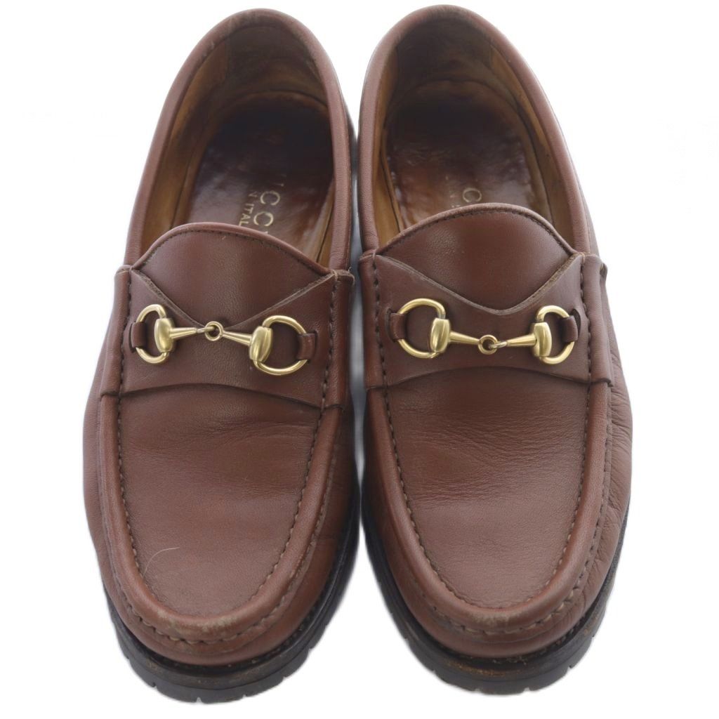 グッチ GUCCI ホースビット ローファー レザー 36 茶 ブラウン 101