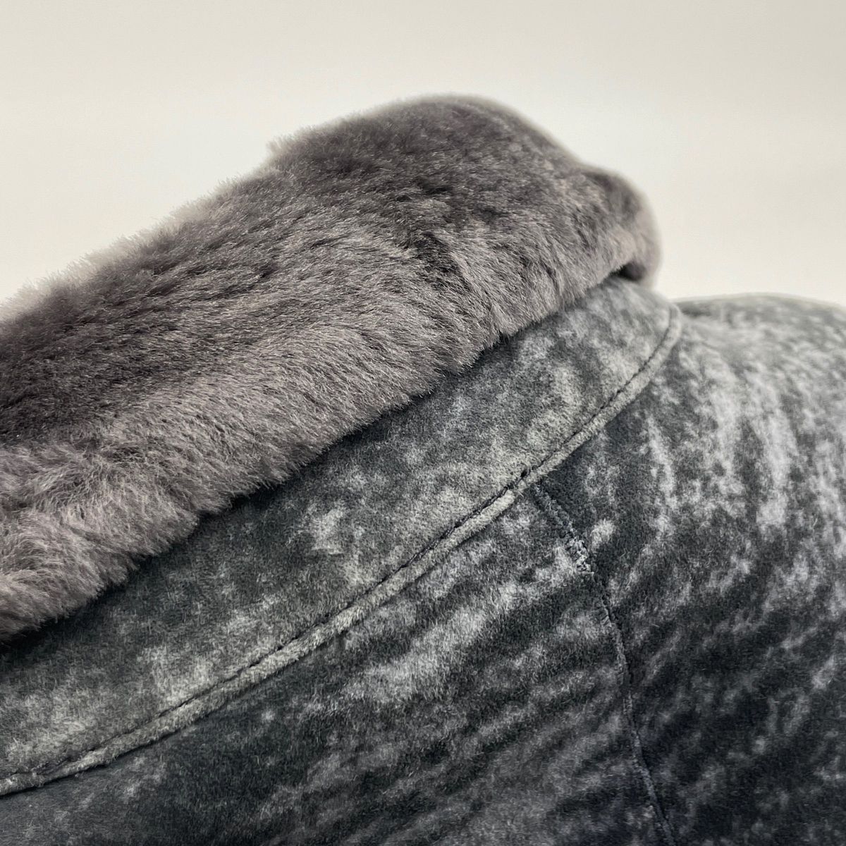 アルマーニ ARMANI ムートン ロング コート リバーシブル 防寒 アウター その他コート ムートン グレー メンズ KANDAIZUMI_COM